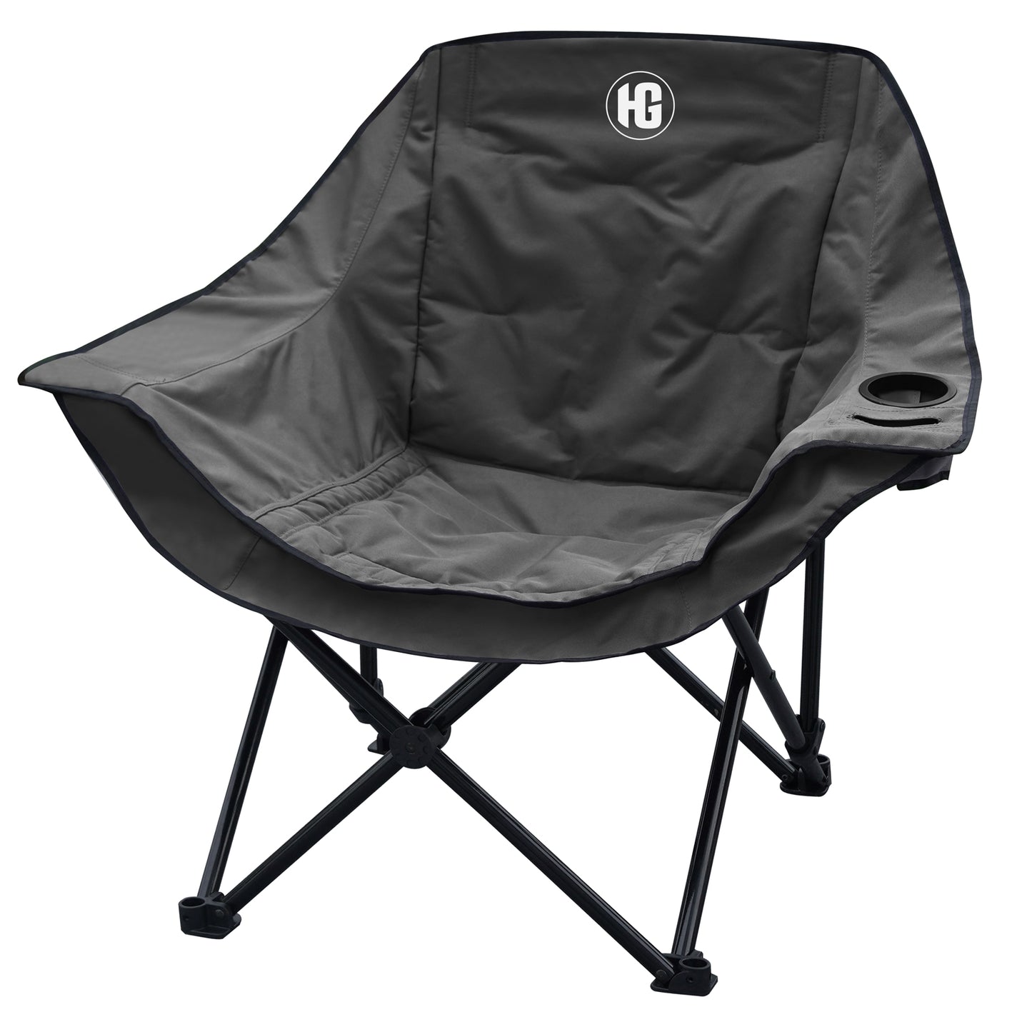 HG Camping Chair, Portable Folding Sofa Chair, Easy Set Up Patio Chair Padded Seat Camping Stool Chair for Hunting, Fishing, Outdoor, Beach, Picnics