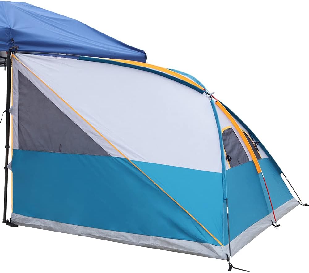 UNP SUV Tent Camping Cube for 10'x10' Pop Up Canopy - Tailgate Tent Vented Roof - Cabin Tents for 4-6 Person Car Camping - Ocean Blue (Frame/Shelter Awning NOT Included)