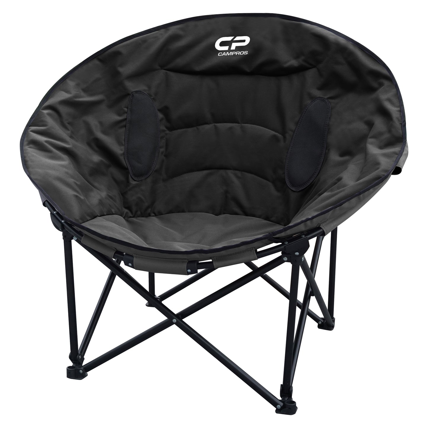 CAMPROS CP Moon Chair, Oversized Folding Saucer Chair with Padded Seat & Cup Holder, Heavy Duty Steel Frame, Portable Camping Chair for Outdoor, Lawn, Patio, Indoor Use, 300 lbs Capacity