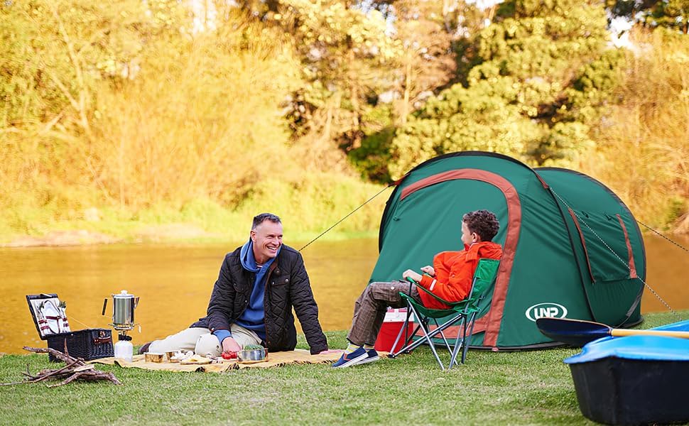 Pop-up Tent,2 Person Camping Tent,Instant Portable Beach Tent,Easy Pop Up Shade Tents 2 Doors for Camping Hiking & Traveling with Carrying Bag