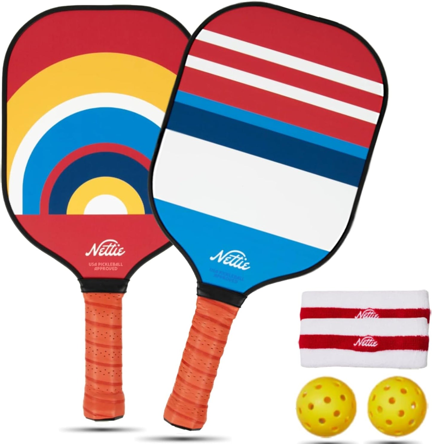 Pickleball Paddles Set of 1/2/4, USAPA Approved Stylish Carbon Fiber Pickleball Paddle with 13mm Polymer Honeycomb Core - Vibrant & Lightweight Pickleball Set for Women Beginners