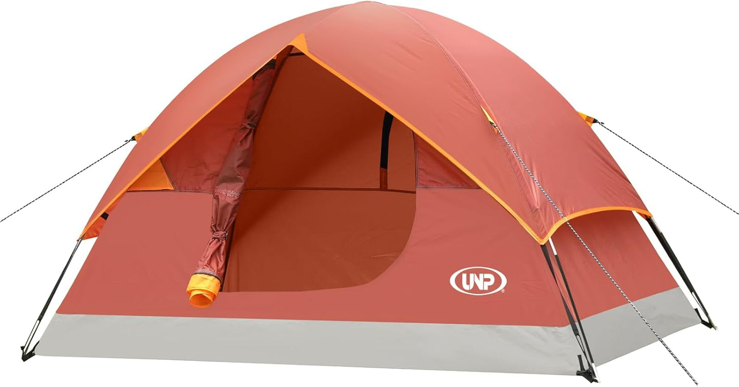 UNP Camping Tent 2/3/4/6 Person Dome Tent, Easy to Set Up for Camping, Lightweight Camping Tent, Portable Camping Tent for Outdoor and Backpacking Beaches