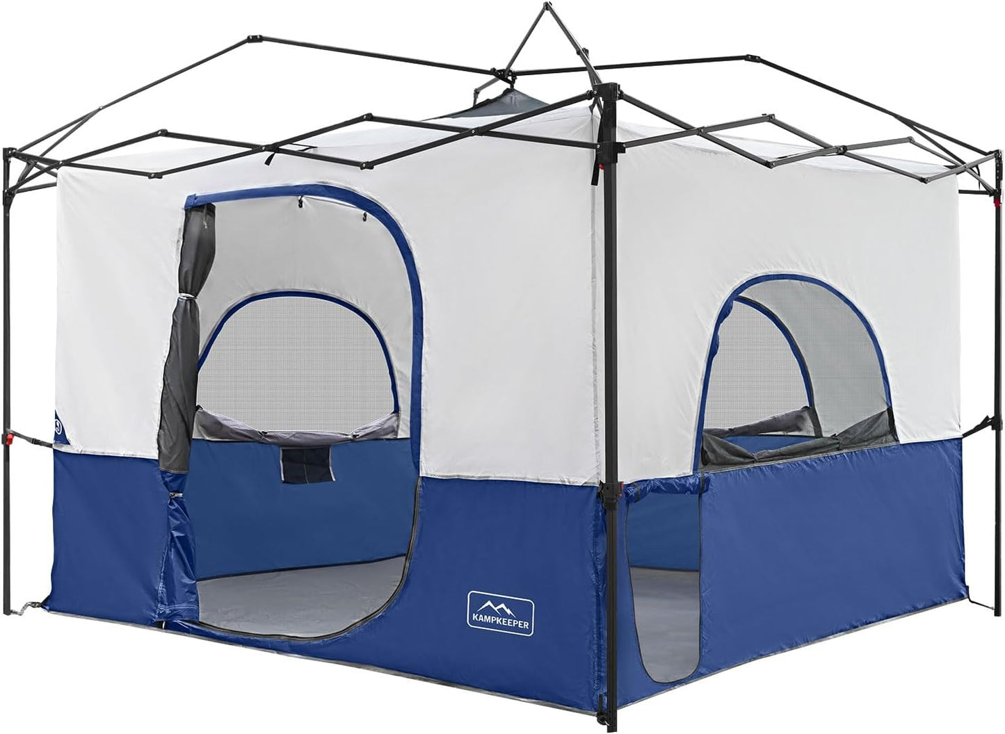 KAMPKEEPER Camping Inner Tent for Pop Up CanopyConverts 10'x10' Canopy into Camping TentFully Vented Roof, Navy Blue