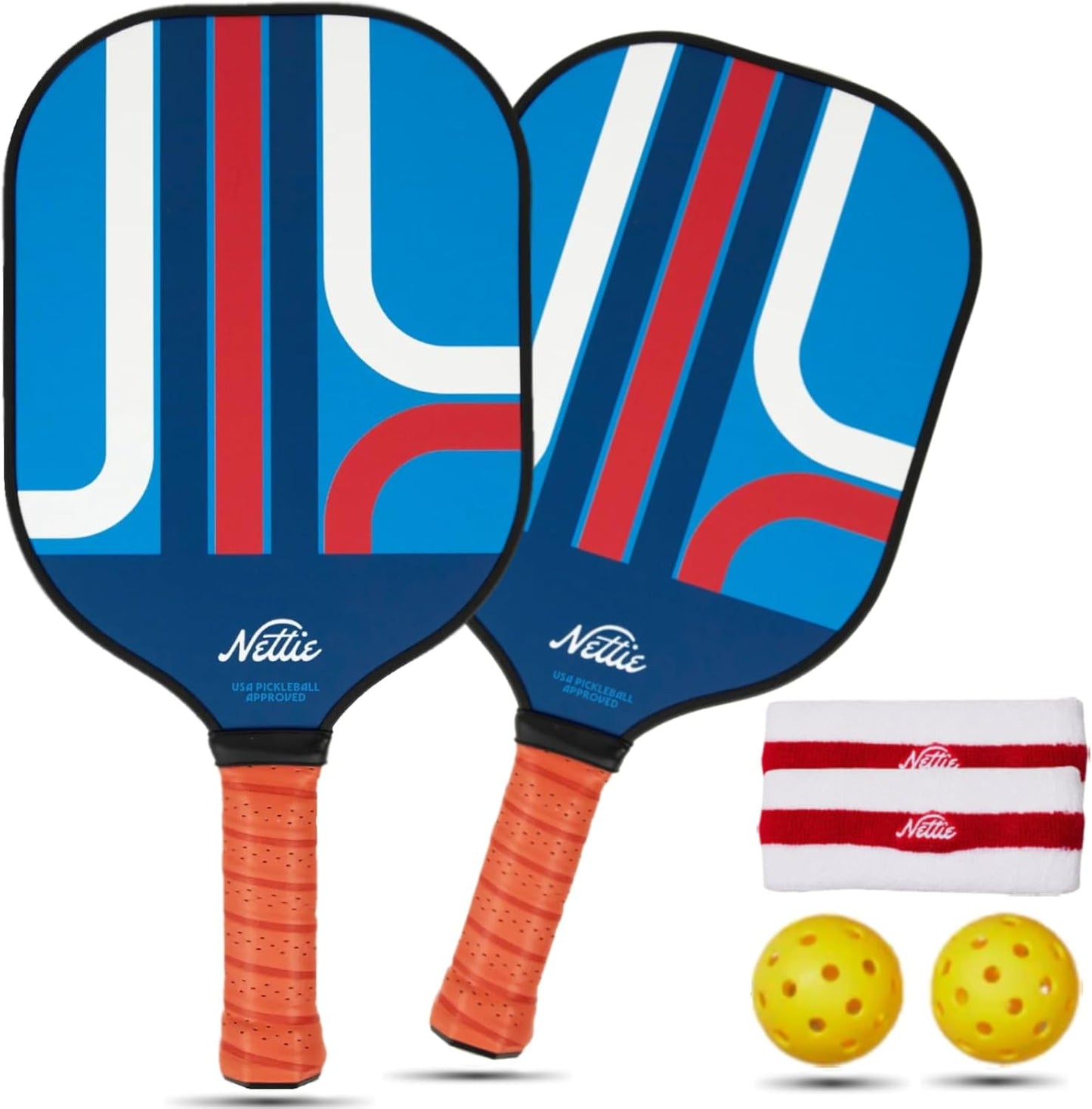 Pickleball Paddles Set of 1/2/4, USAPA Approved Stylish Carbon Fiber Pickleball Paddle with 13mm Polymer Honeycomb Core - Vibrant & Lightweight Pickleball Set for Women Beginners