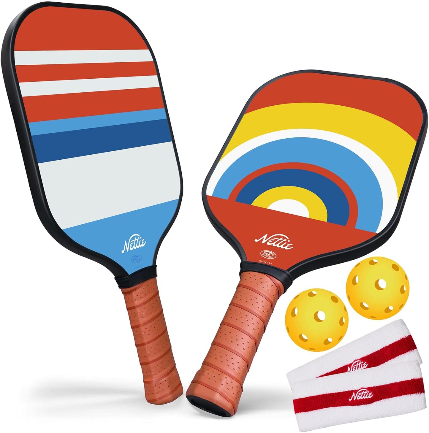 Pickleball Paddles Set of 1/2/4, USAPA Approved Stylish Carbon Fiber Pickleball Paddle with 13mm Polymer Honeycomb Core - Vibrant & Lightweight Pickleball Set for Women Beginners