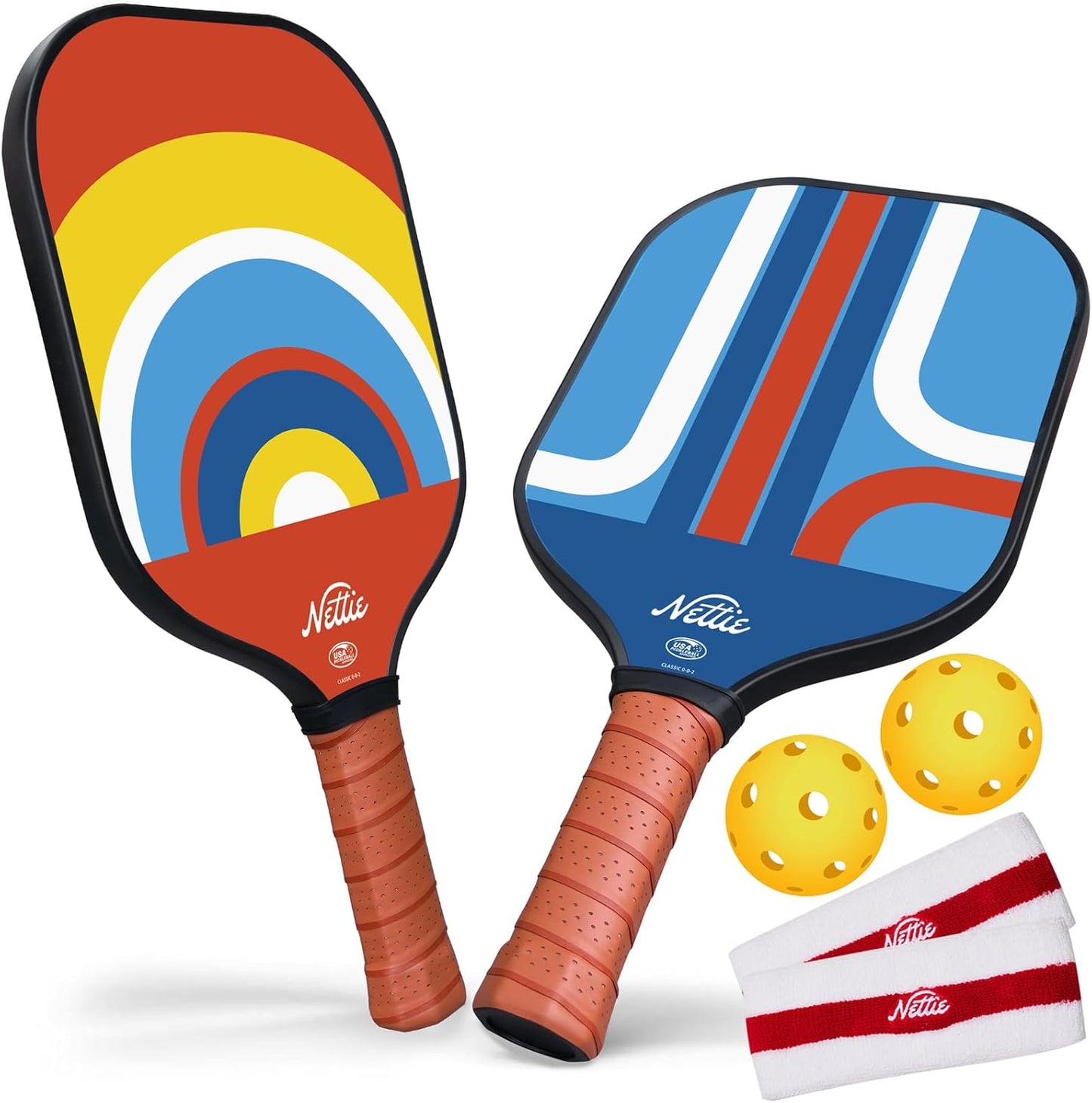 Pickleball Paddles Set of 1/2/4, USAPA Approved Stylish Carbon Fiber Pickleball Paddle with 13mm Polymer Honeycomb Core - Vibrant & Lightweight Pickleball Set for Women Beginners
