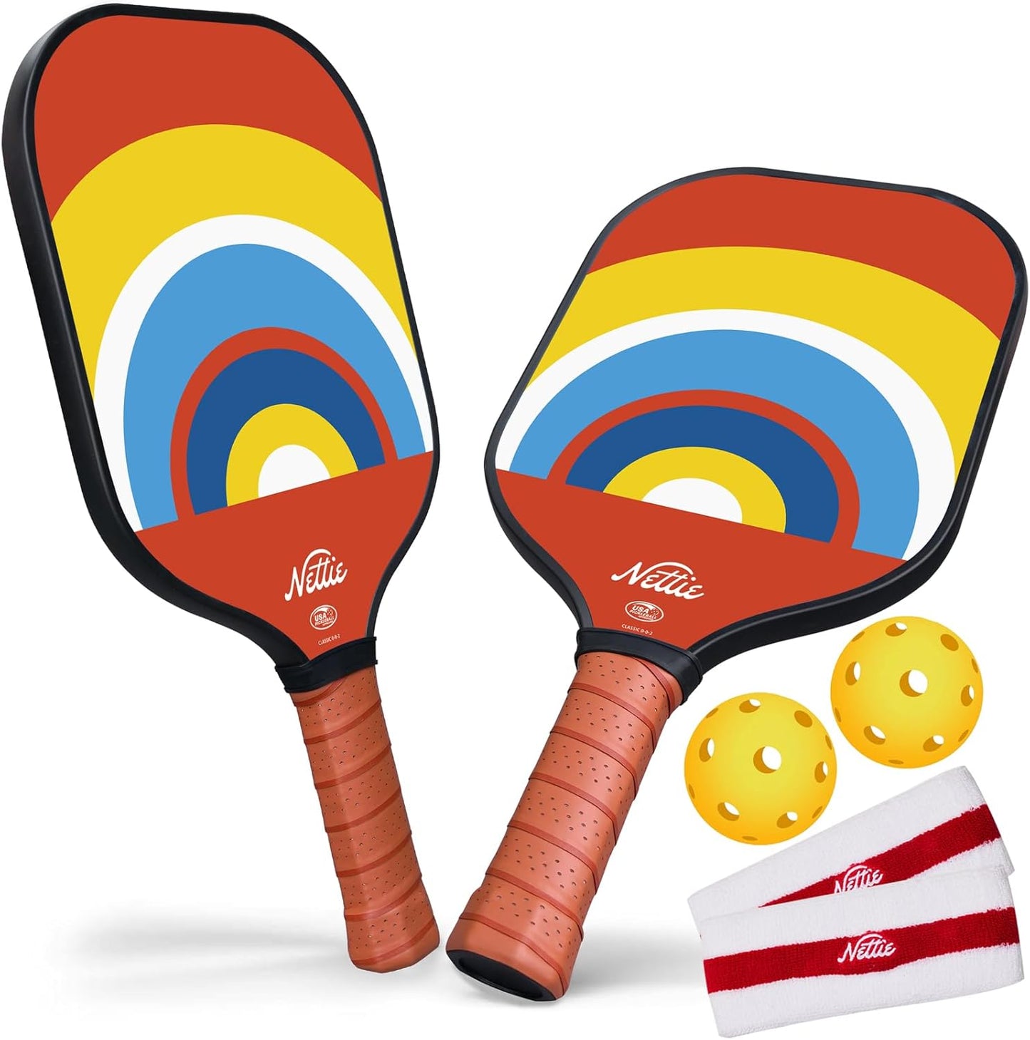 Pickleball Paddles Set of 1/2/4, USAPA Approved Stylish Carbon Fiber Pickleball Paddle with 13mm Polymer Honeycomb Core - Vibrant & Lightweight Pickleball Set for Women Beginners