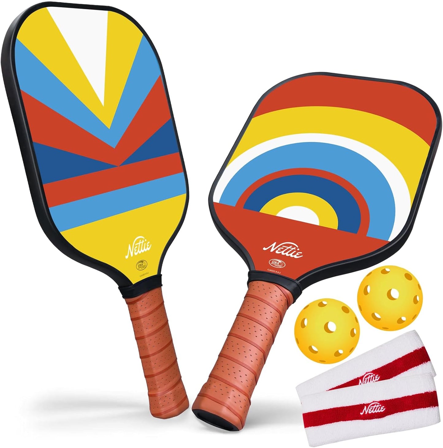 Pickleball Paddles Set of 1/2/4, USAPA Approved Stylish Carbon Fiber Pickleball Paddle with 13mm Polymer Honeycomb Core - Vibrant & Lightweight Pickleball Set for Women Beginners