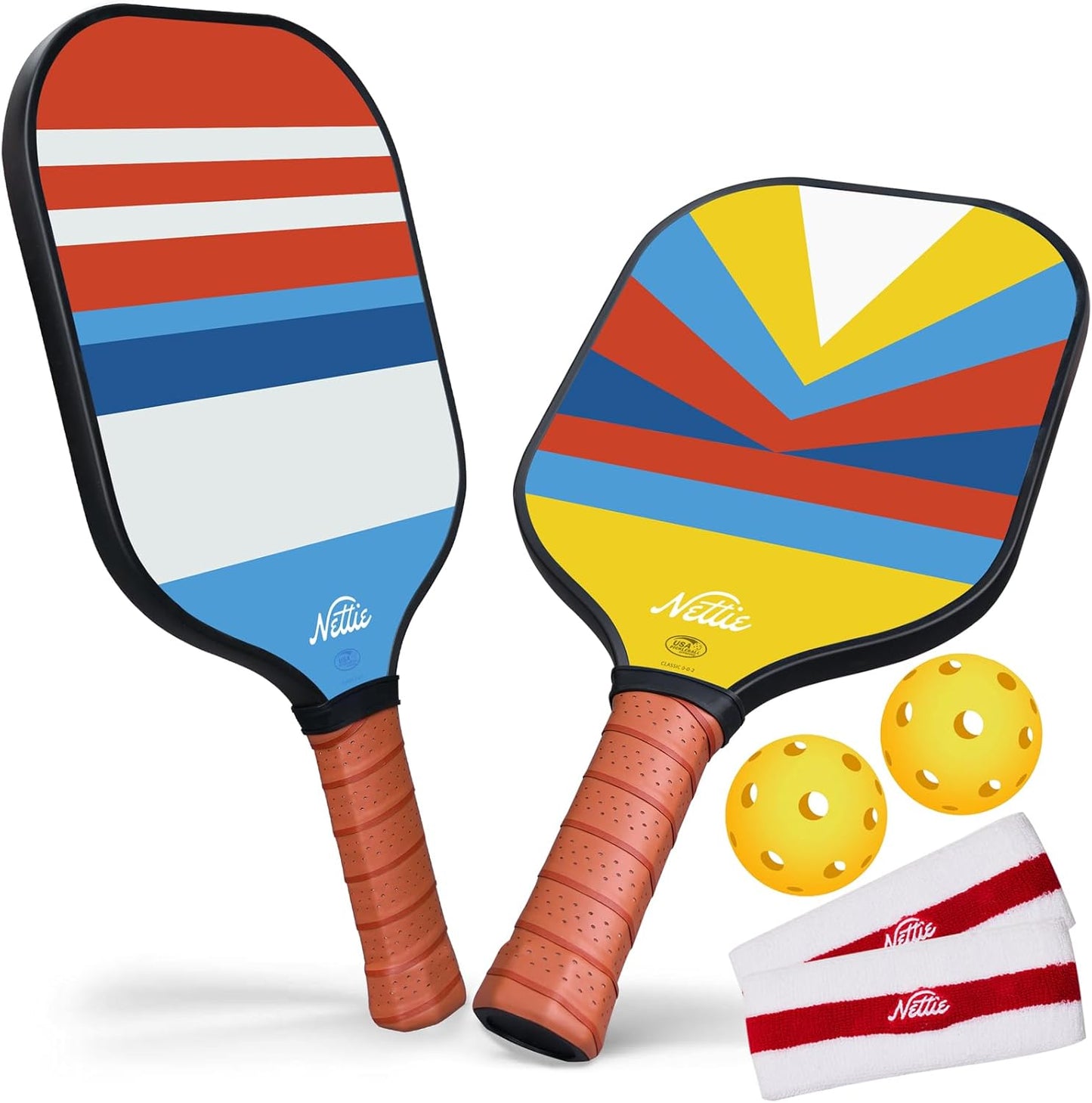 Pickleball Paddles Set of 1/2/4, USAPA Approved Stylish Carbon Fiber Pickleball Paddle with 13mm Polymer Honeycomb Core - Vibrant & Lightweight Pickleball Set for Women Beginners