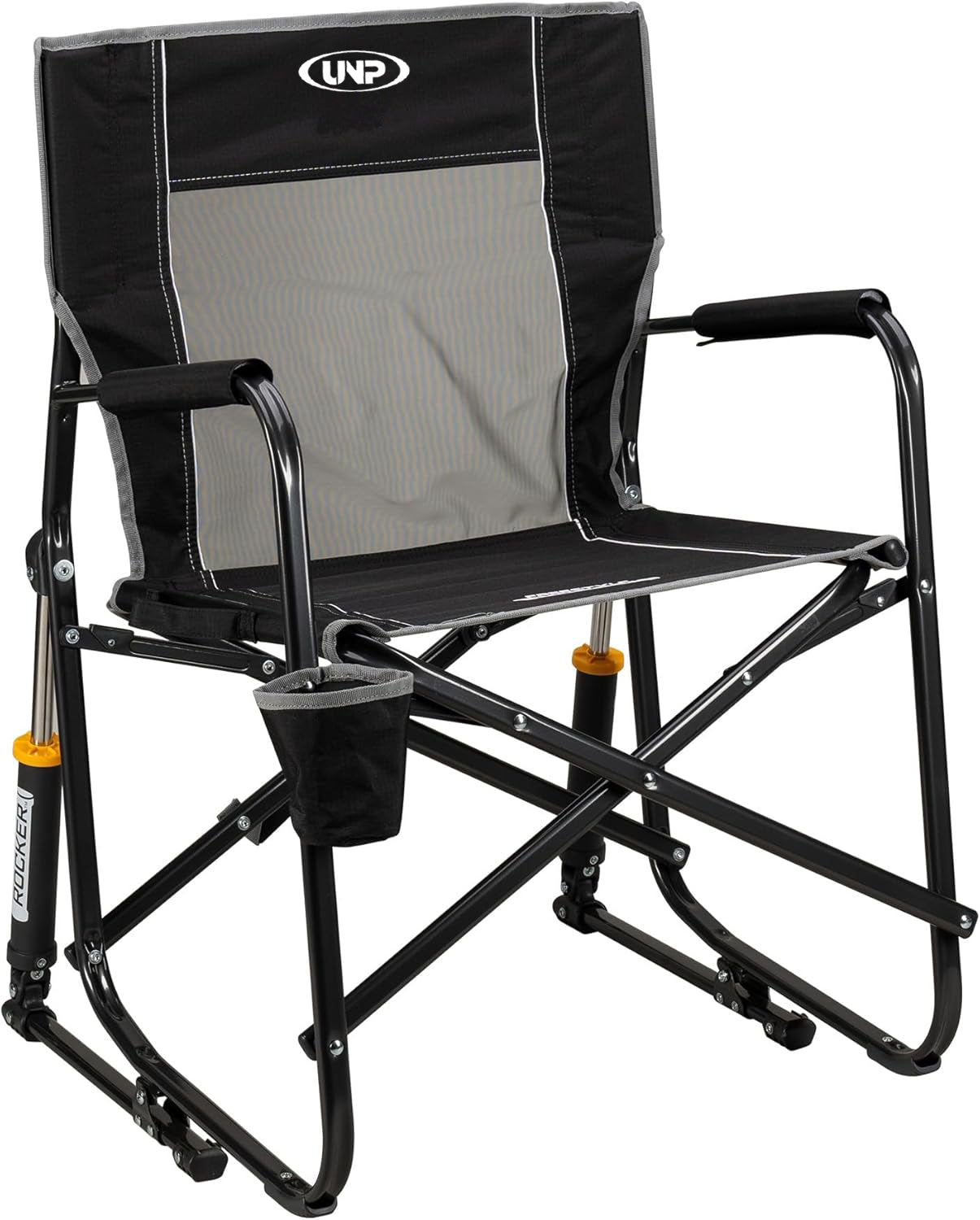 UNP OUTDOOR Freestyle Rocker Outdoor Rocking Chair with Beverage Holder