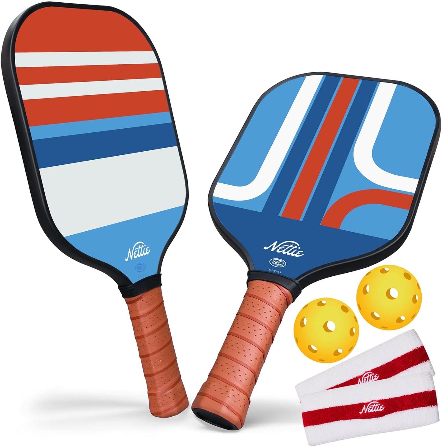 Pickleball Paddles Set of 1/2/4, USAPA Approved Stylish Carbon Fiber Pickleball Paddle with 13mm Polymer Honeycomb Core - Vibrant & Lightweight Pickleball Set for Women Beginners