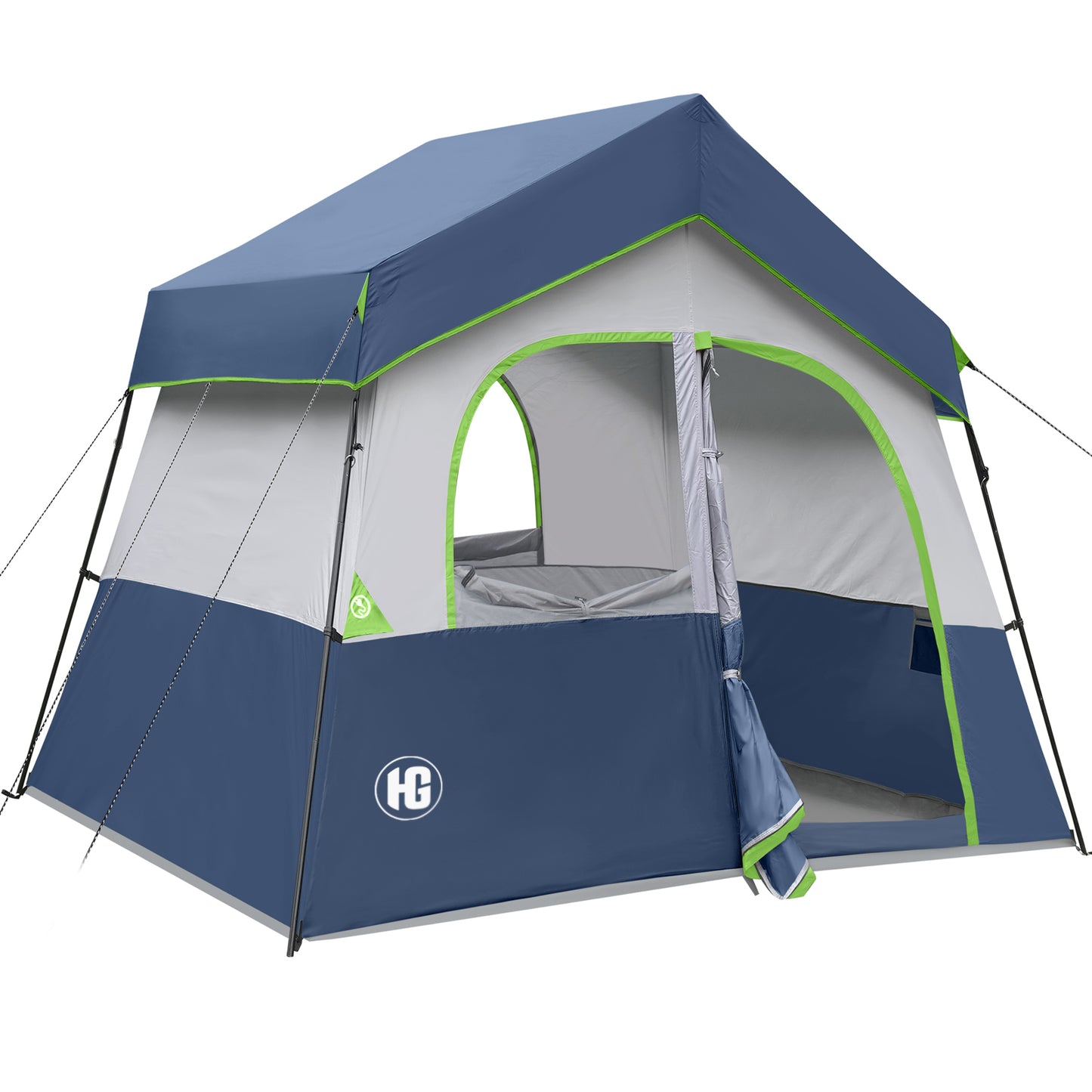 HG 6 Person Camping Tent - Portable Family Cabin Tent for Camp, Windproof Fabric Camp Tent Outdoor for Hiking, Backpacking, Traveling