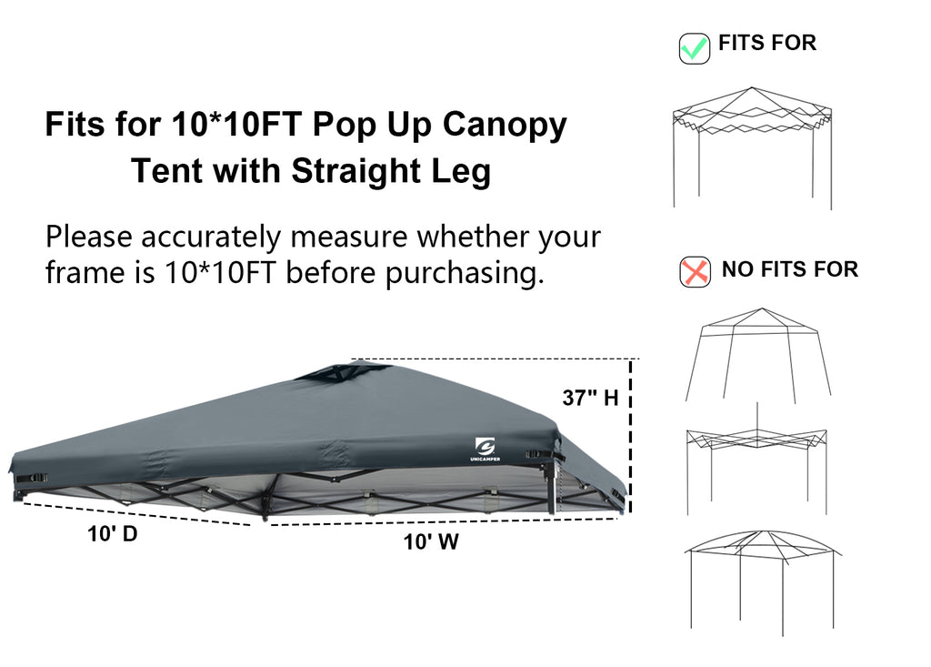 UNC 10x10 Pop Up Canopy