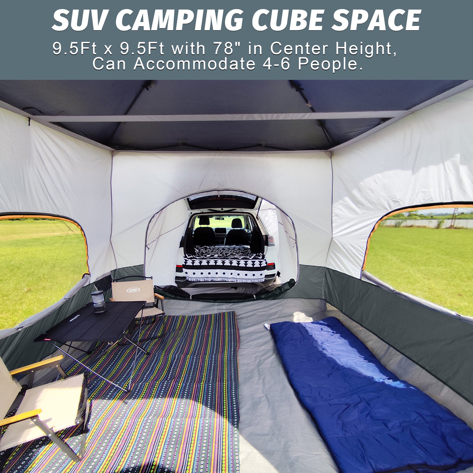 SUV Heckklappen-Würfelzelt, Verbindungszelt für Jeep und Auto-Camping
