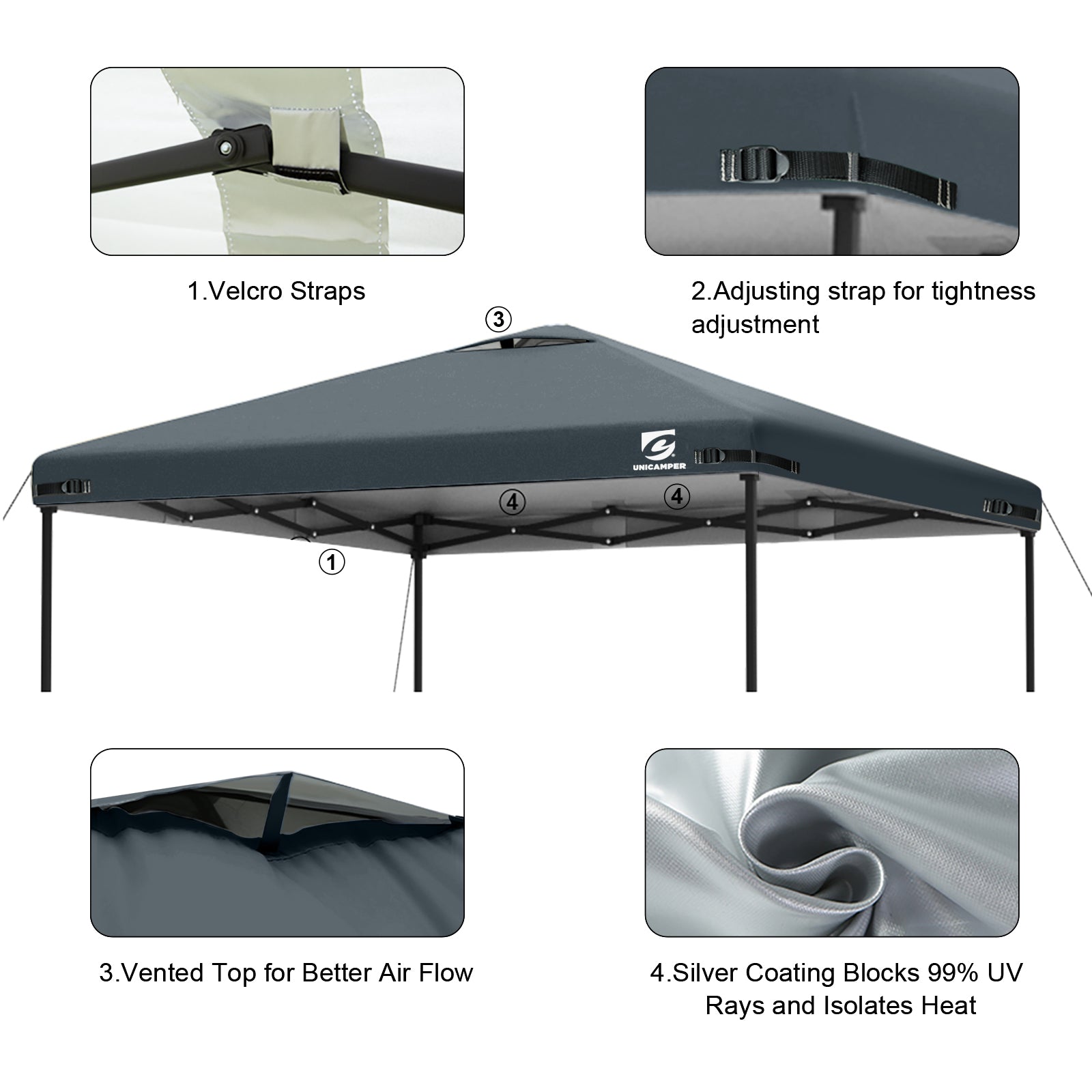 UNC 10x10 Pop Up Canopy