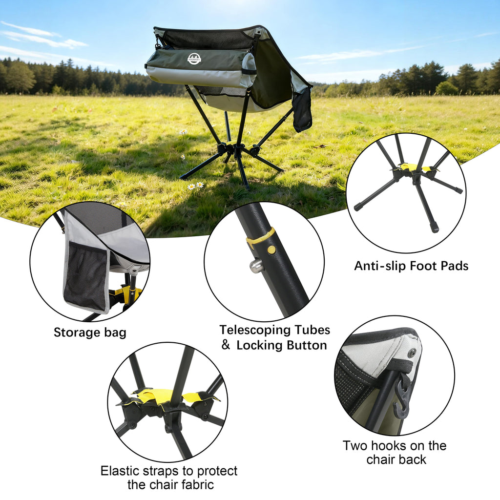 AD | Ergo-Comfort Portable Camping Chair