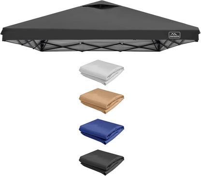KAMPKEEPER 10x10 Replacement Top Pop Up Canopy Tent Top Cover Roof with Air Vent and Adjustable Elastic Strap, Polyester UV Waterproof for Outdoor Garden Patio Pavilion Sun Shade(Top Only) (Red)