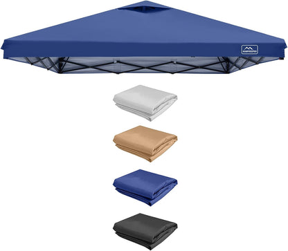 KAMPKEEPER 10x10 Replacement Top Pop Up Canopy Tent Top Cover Roof with Air Vent and Adjustable Elastic Strap, Polyester UV Waterproof for Outdoor Garden Patio Pavilion Sun Shade(Top Only) (Red)