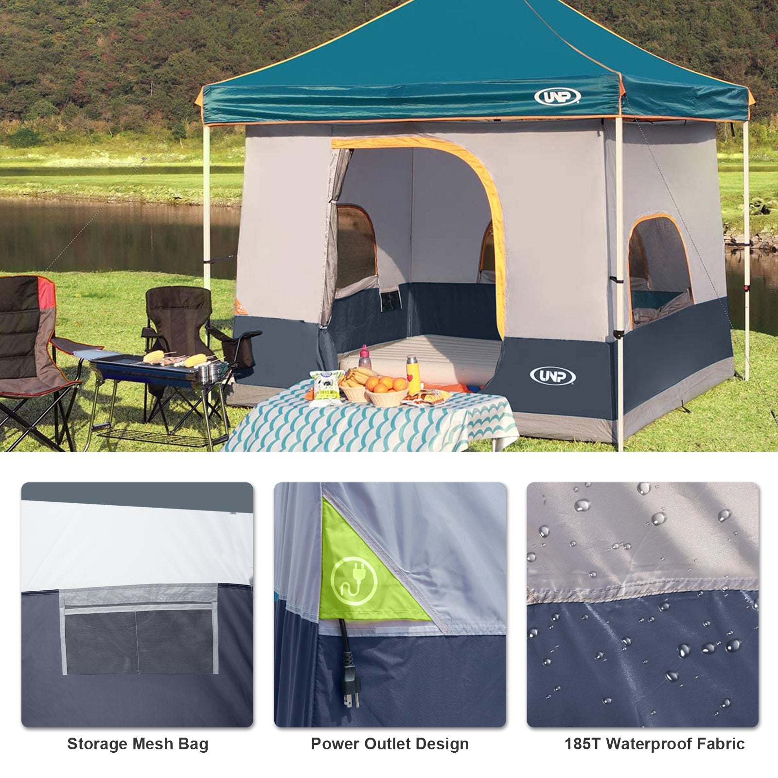Blue Camping Canopy