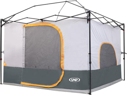 UNP Camping Cube Tent 10'x10' - Converts 10' Straight Leg Canopy into Camping Tent - Connect Jeep & SUV Tailgate - Ocean Blue (Canopy Pole/Shelter NOT Included)