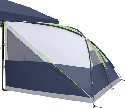 UNP Camping Cube Tent 10'x10' - Converts 10' Straight Leg Canopy into Camping Tent - Connect Jeep & SUV Tailgate - Ocean Blue (Canopy Pole/Shelter NOT Included)