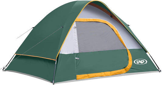 UNP Familienzelt 4 Personen, Wasserdicht, Winddicht, Mit Regenschutz, Einfach Aufzubauen, Tragbares Kuppelzelt FüR Camping, 240 X 210 X 120 cm