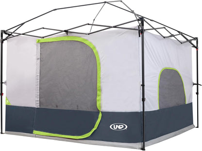 UNP SUV Tent Camping Cube for 10'x10' Pop Up Canopy - Tailgate Tent Vented Roof - Cabin Tents for 4-6 Person Car Camping - Ocean Blue (Frame/Shelter Awning NOT Included)