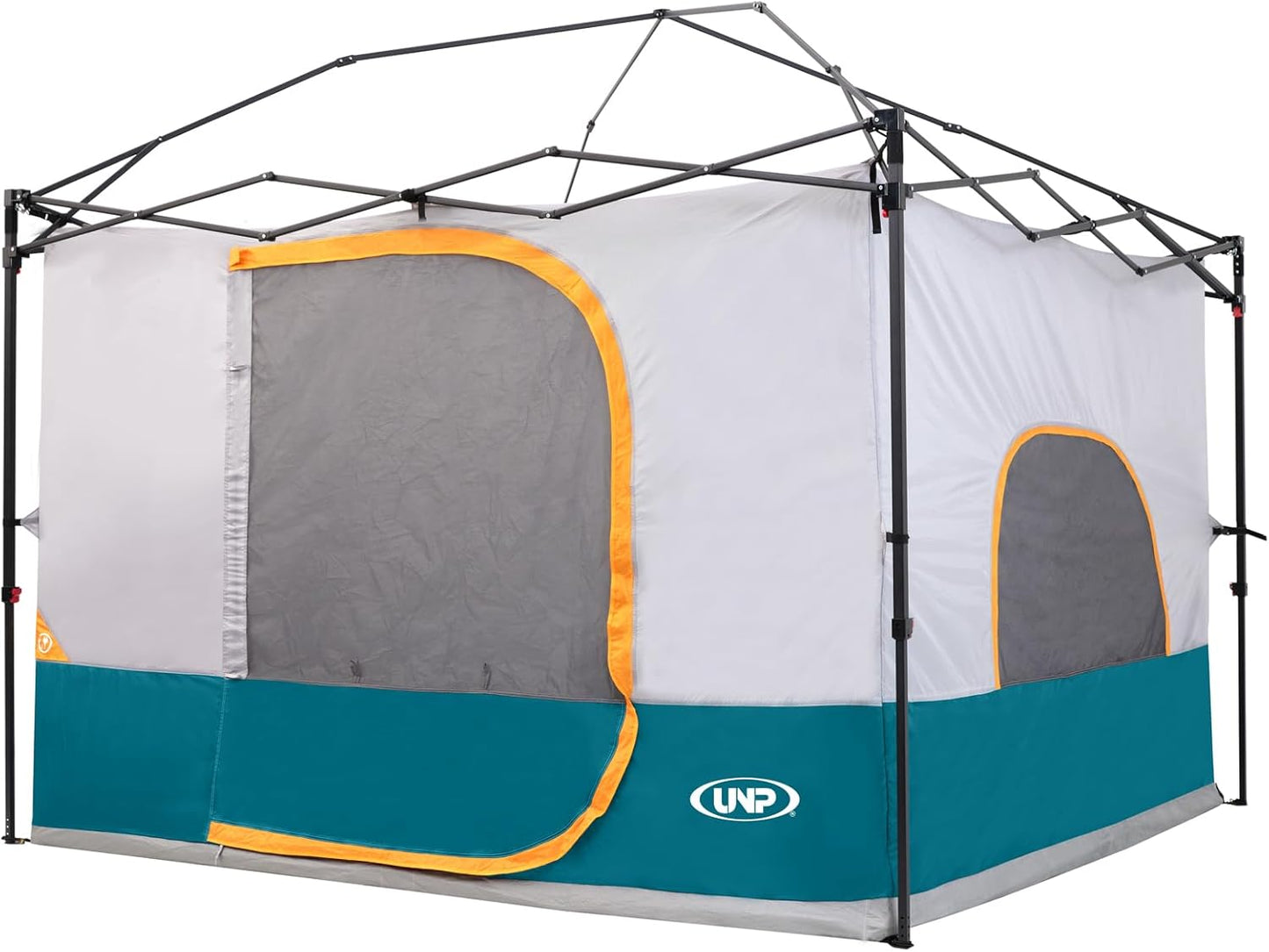 UNP Camping Cube Tent 10'x10' - Converts 10' Straight Leg Canopy into Camping Tent - Connect Jeep & SUV Tailgate - Ocean Blue (Canopy Pole/Shelter NOT Included)