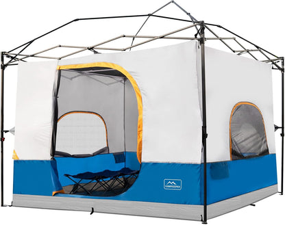 KAMPKEEPER Camping Inner Tent for Pop Up CanopyConverts 10'x10' Canopy into Camping TentFully Vented Roof, Navy Blue