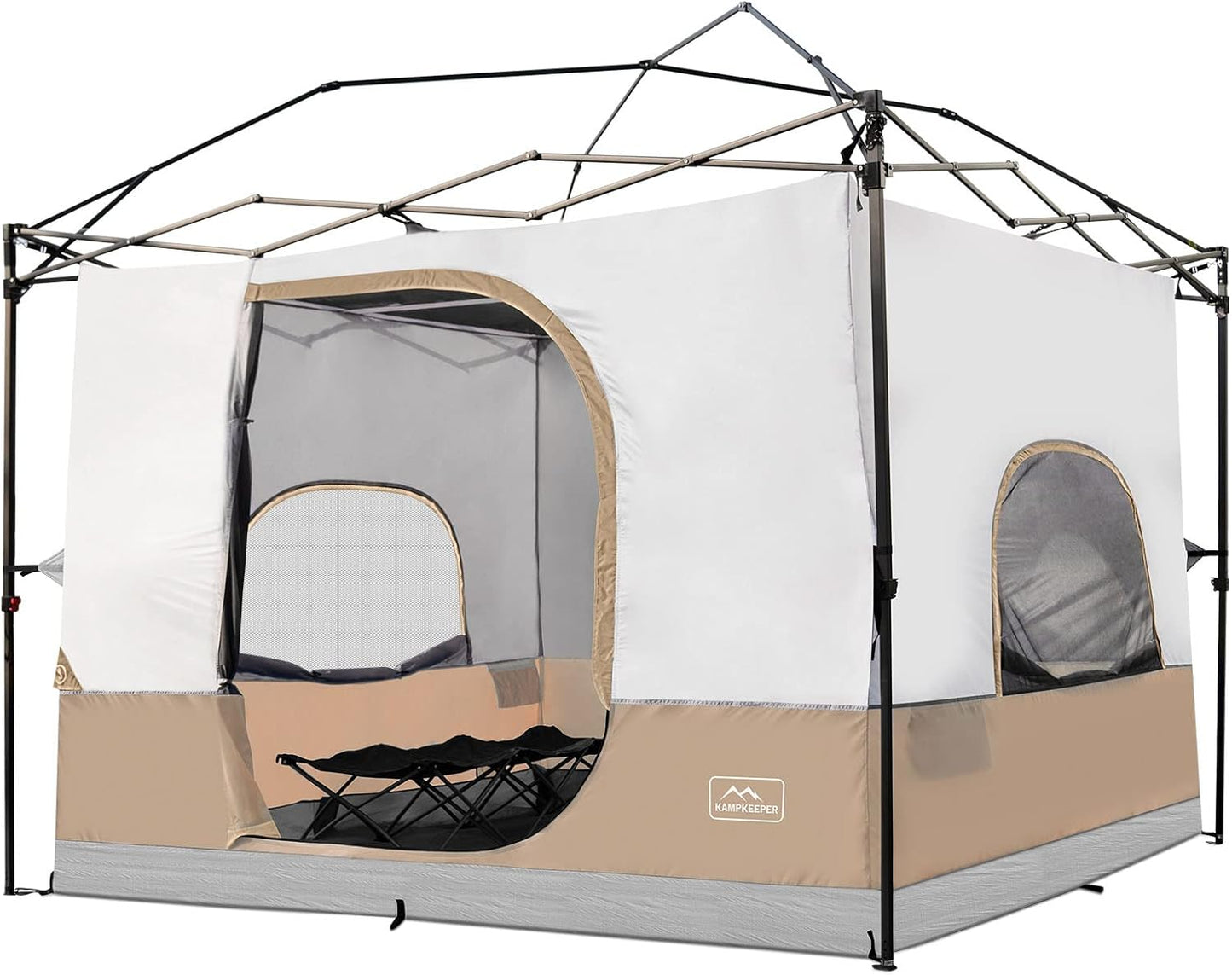 KAMPKEEPER Camping Inner Tent for Pop Up CanopyConverts 10'x10' Canopy into Camping TentFully Vented Roof, Navy Blue