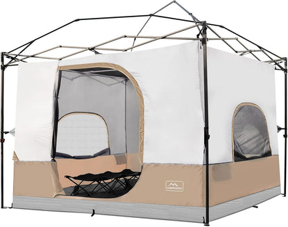 KAMPKEEPER Camping Inner Tent for Pop Up CanopyConverts 10'x10' Canopy into Camping TentFully Vented Roof, Navy Blue