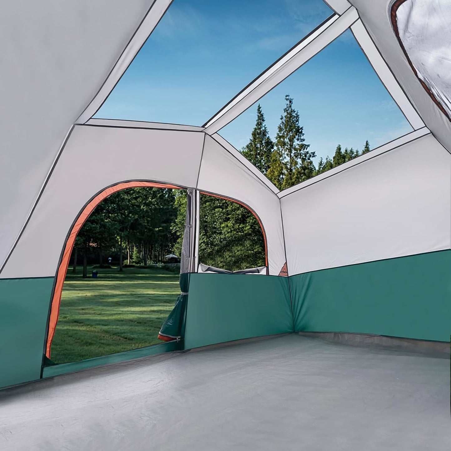 HIKERGARDEN Campingzelt für 5–8 Personen – Firstzelte Tragbares Familien-Kabinenzelt für Camp, winddichtes Stoff-Campingzelt im Freien für Wandern