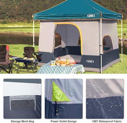 UNP Camping Canopy Tent - Inner Tent for 10' x 10' Pop Up Canopy, Simple Installation, Fully Vented Roof, Enclosed Canopy Space, Dark Blue (Frame NOT Included)